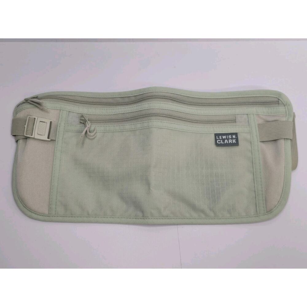 Lewis & Clark Fanny Pack Travel Secure Money Bag Belt Tan